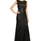 Vestido formal feminino Alex Evenings, sem mangas, comprimento total, estilo flare, preto, tamanho 8