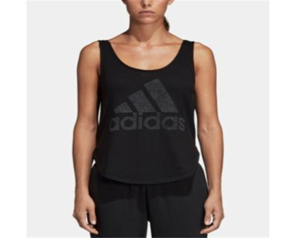 Camiseta regata feminina Adidas preta tamanho P