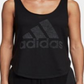 Camiseta regata feminina Adidas preta tamanho P