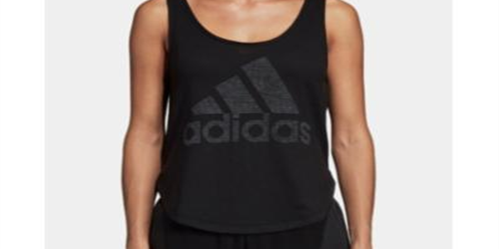 Camiseta regata feminina Adidas preta tamanho P