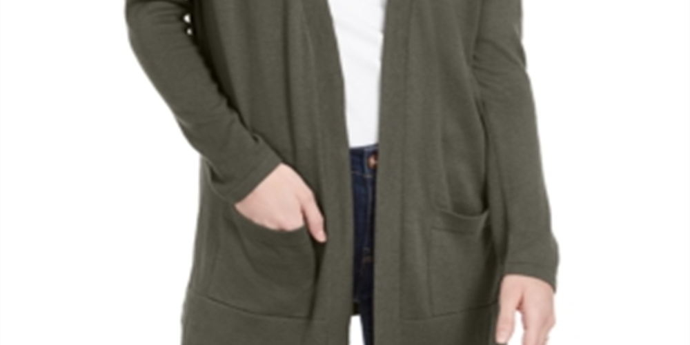 Cardigan Feminino Style &amp; Co Verde Tamanho Médio