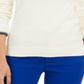 Suéter estampado feminino Charter Club, branco, tamanho pequeno GG