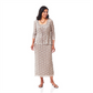 Vestido de noite feminino R &amp; M Richards com lantejoulas e decote redondo, tamanho 14, marrom