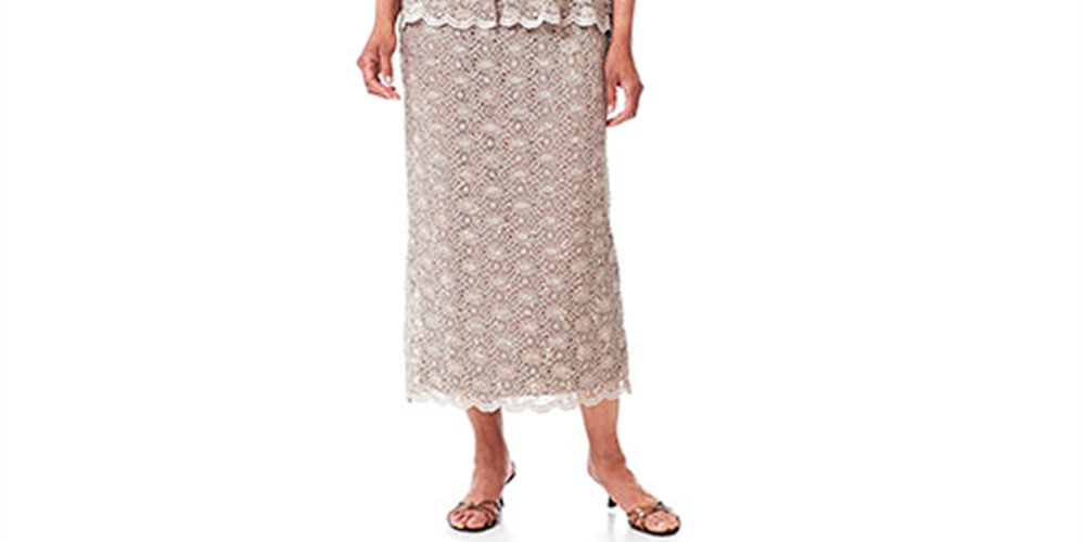 Vestido de noite feminino R &amp; M Richards com lantejoulas e decote redondo, tamanho 14, marrom