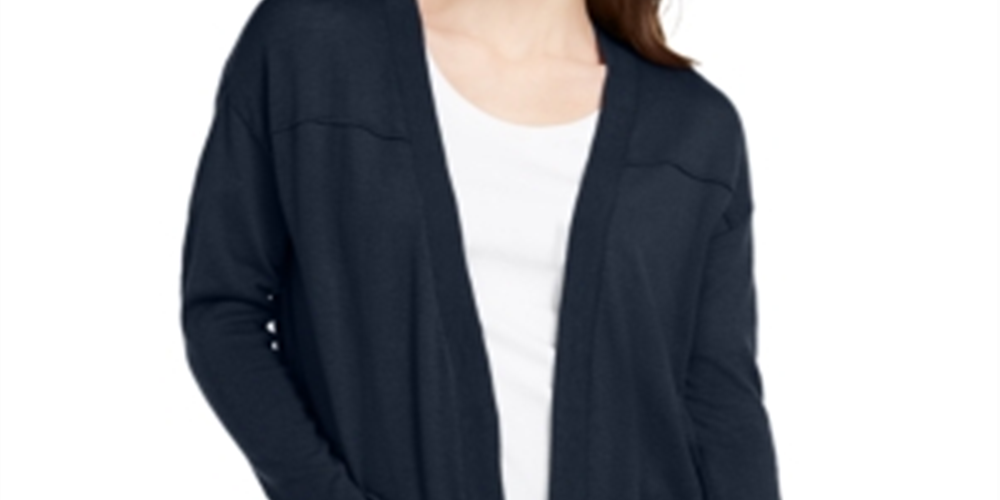 Cardigan Feminino Style &amp; Co Azul Tamanho P