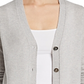 Cardigan Grandfather Feminino Cashmere C By Bloomingdale's Cinza Tamanho P