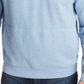 Pulôver masculino Nautica de lã camurça com zíper de um quarto, azul, tamanho pequeno