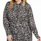 Vestido-camisa estampado plus size feminino Alfani, preto, tamanho 24W
