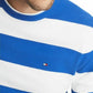 Suéter listrado masculino Tommy Hilfiger Signature Rugby azul tamanho XXL