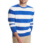 Suéter listrado masculino Tommy Hilfiger Signature Rugby azul tamanho XXL