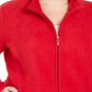 Jaqueta esportiva feminina Karen Scott Plus Zeroproof Fleece Performance, vermelha, tamanho 1X