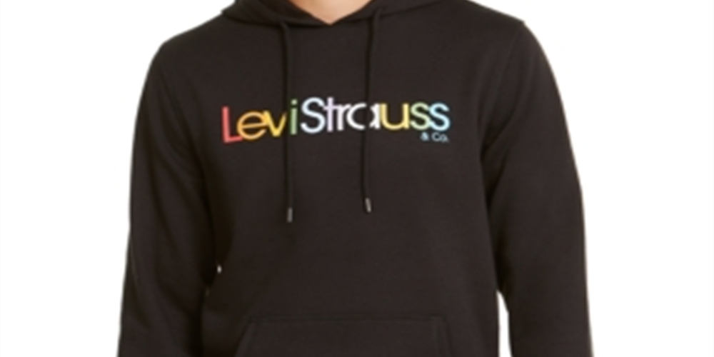 Moletom com capuz Levi's Burndlen Fleece Logo Masculino Preto Tamanho Grande