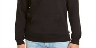 Levi's Men's Burndlen Fleece Logo Hoodie Black Size Large
