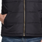 Colete masculino vintage à prova de intempéries com zíper frontal, preto, tamanho XXX-G