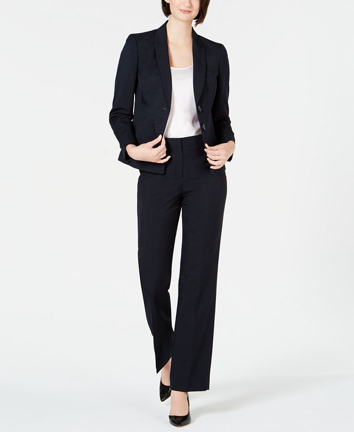 Blazer Feminino Le Suit Azul Tamanho 14