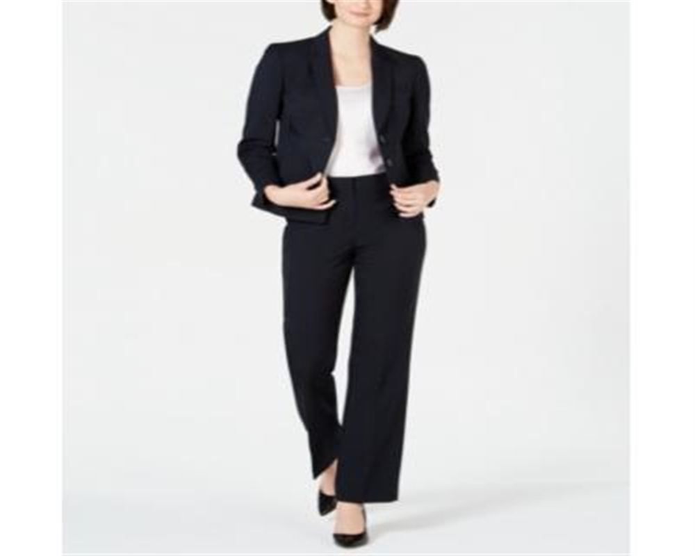 Blazer Feminino Le Suit Azul Tamanho 14