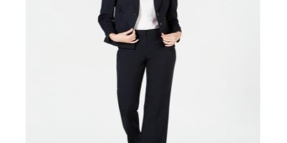 Blazer Feminino Le Suit Azul Tamanho 14