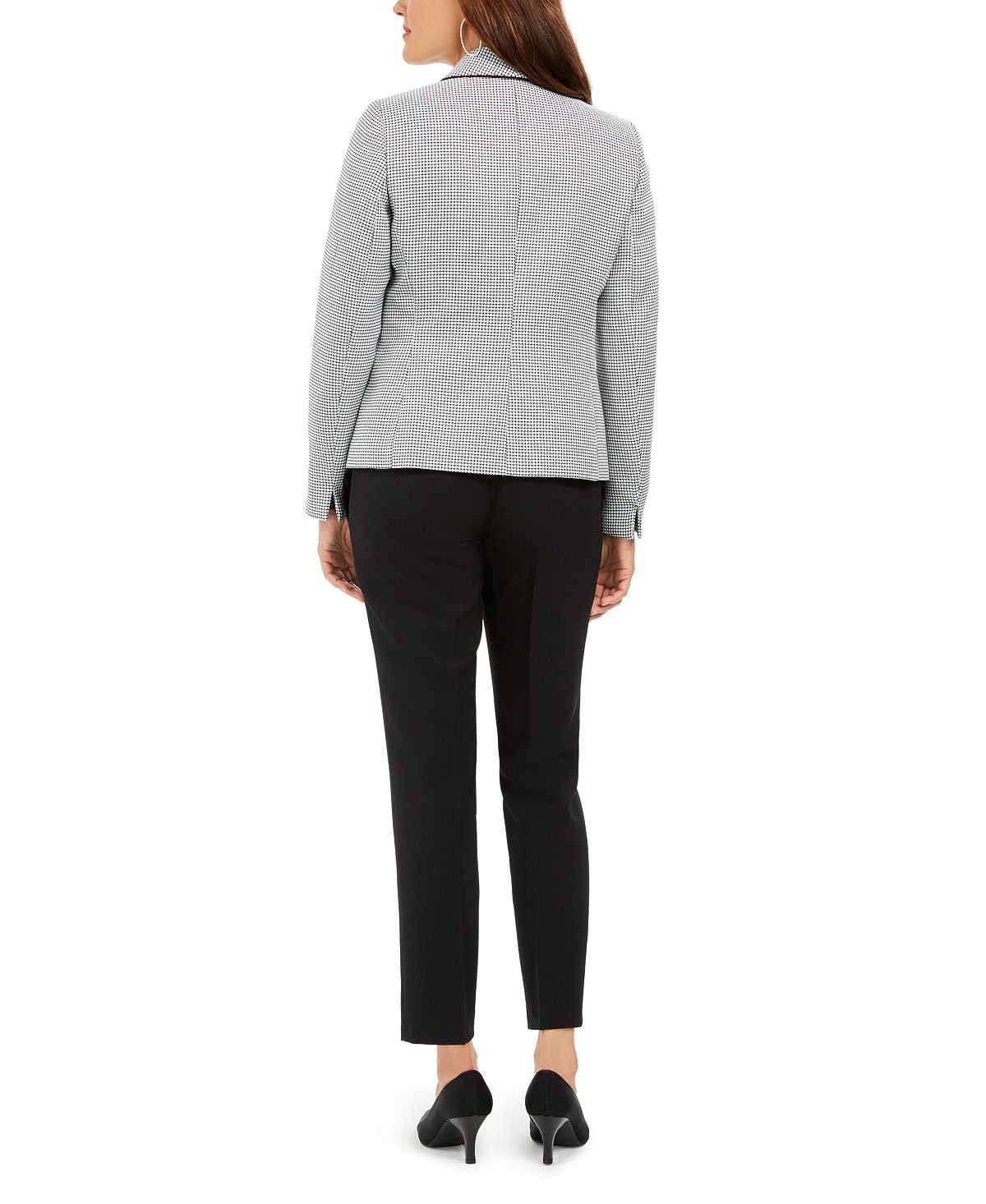 Le Suit Terno Profissional Pied de Poule Feminino Preto Tamanho 12