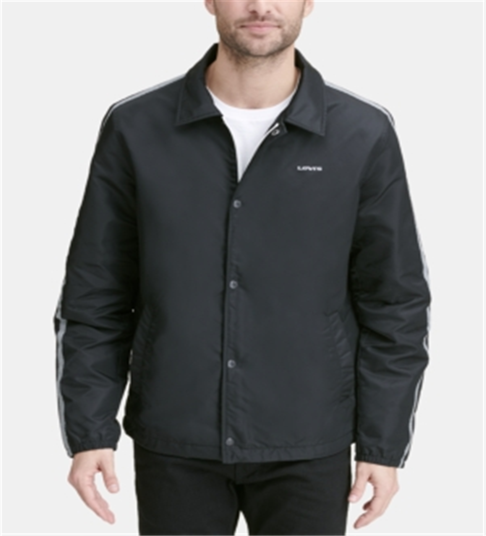 Jaqueta refletiva masculina Levi's Coaches preta tamanho X-G