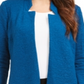 Jaqueta longa feminina Alfani com frente aberta, azul, tamanho grande