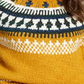 Suéter feminino Lucky Brand com estampa de manga comprida e gola redonda, amarelo, tamanho médio