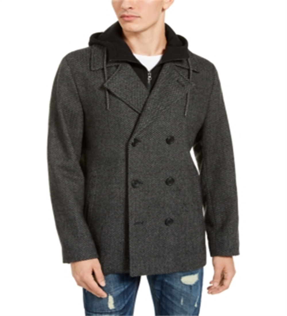Casaco masculino American Rag Herringbone cinza tamanho X-G