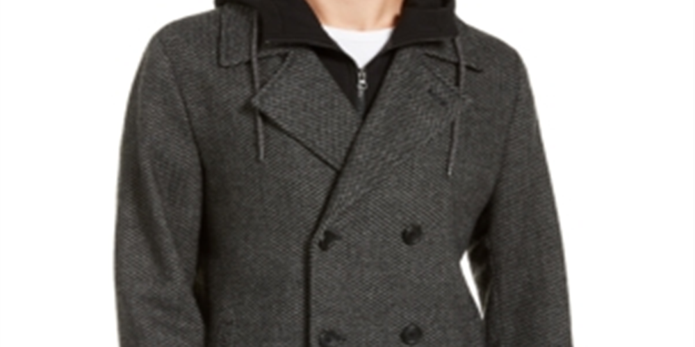 Casaco masculino American Rag Herringbone cinza tamanho X-G