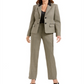 Le Suit Terno feminino com estampa xadrez marrom tamanho 12