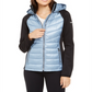 Jaqueta acolchoada Calvin Klein Performance Mix Media Feminina Azul Tamanho X-G