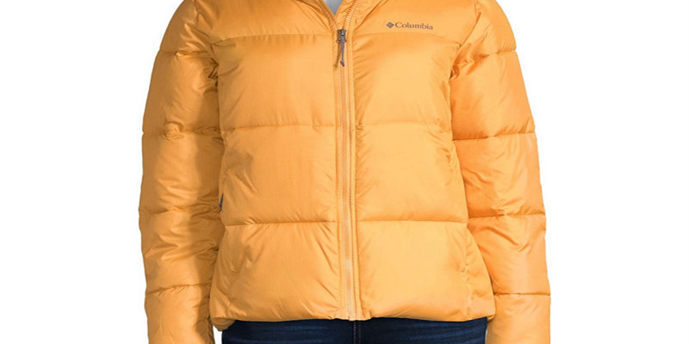 Jaqueta Columbia Puffect Insulated Feminina Pequena Amarelo Mel Cru Tamanho P