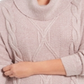 Suéter de tricô com gola alta e cabo Charter Club Plus Size, rosa, tamanho 0X