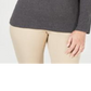 Karen Scott Top Henley de Algodão Feminino Cinza Tamanho Médio