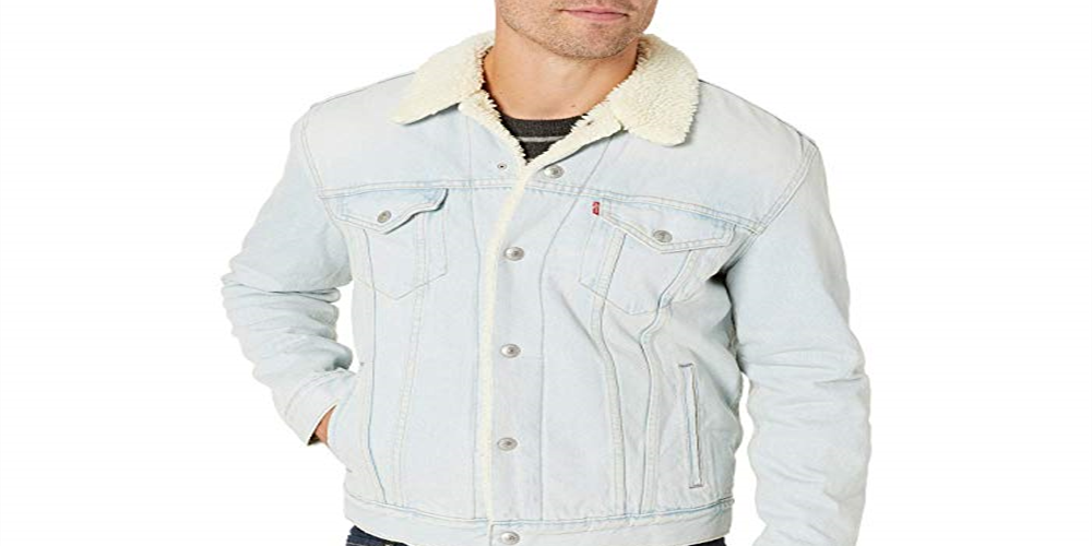 Jaqueta Trucker Jeans Sherpa Masculina Levi's Azul Tamanho P