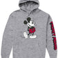 Moletom com capuz masculino com logotipo do Mickey Mouse cinza tamanho grande