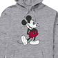 Moletom com capuz masculino com logotipo do Mickey Mouse cinza tamanho grande
