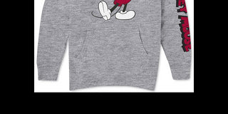 Moletom com capuz masculino com logotipo do Mickey Mouse cinza tamanho grande