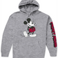 Moletom com capuz masculino com logotipo do Mickey Mouse cinza tamanho grande
