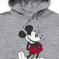 Moletom com capuz masculino com logotipo do Mickey Mouse cinza tamanho grande