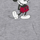 Moletom com capuz masculino com logotipo do Mickey Mouse cinza tamanho grande