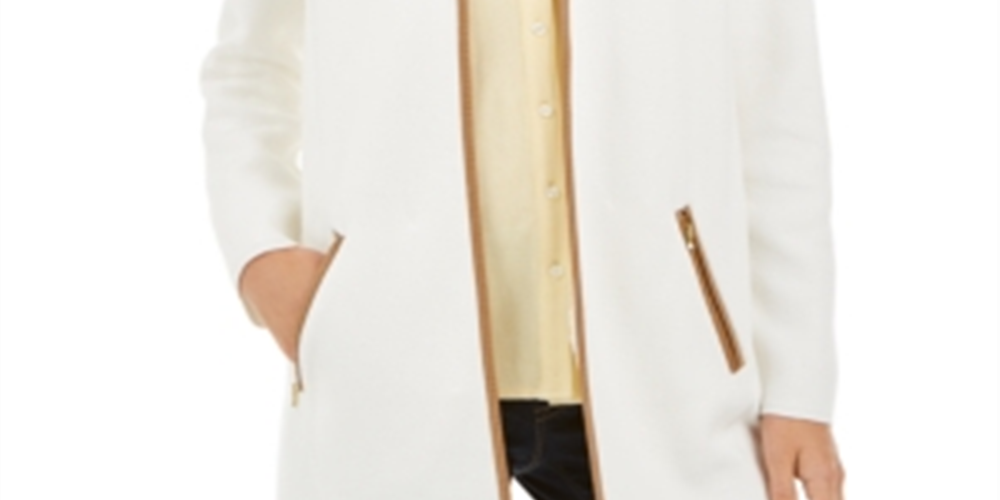 Suéter feminino Charter Club Milano Cotton Completer, branco, tamanho pequeno GG