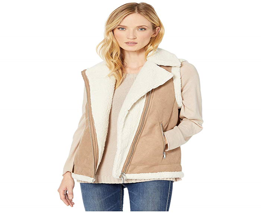 ralph-lauren-womens-faux-shearling-trim-vest-brown-size-small