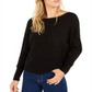 Suéter feminino Bar III com manga dolman, preto, tamanho XXS