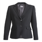 Blazer feminino Basler de malha com dois botões para escritório, preto, tamanho 20