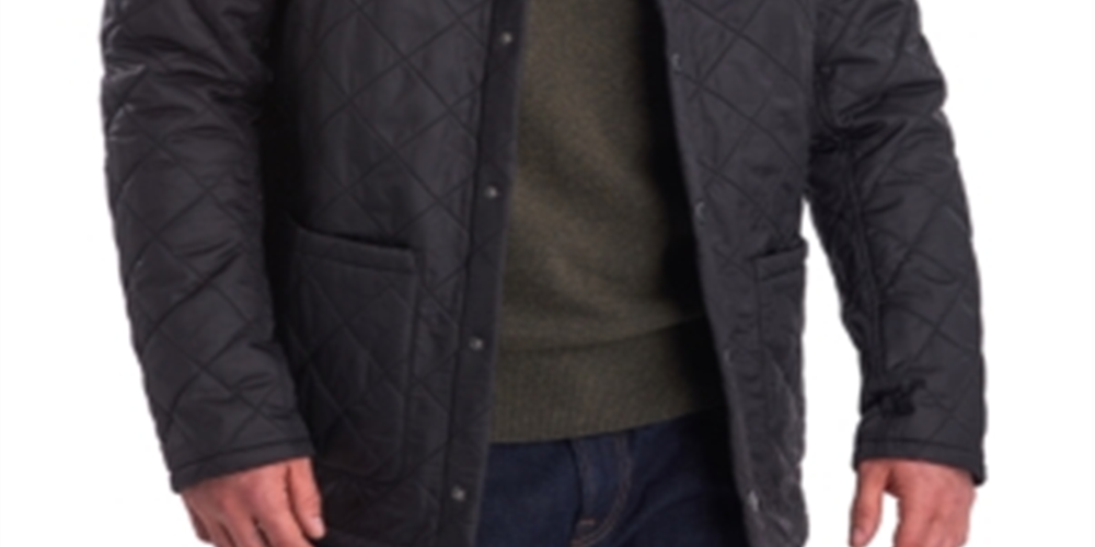 Jaqueta masculina acolchoada de veludo cotelê com gola preta, tamanho M
