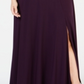 Vestido formal feminino R &amp; M Richards com decote coração e manga curta, comprimento total, roxo, tamanho 18W