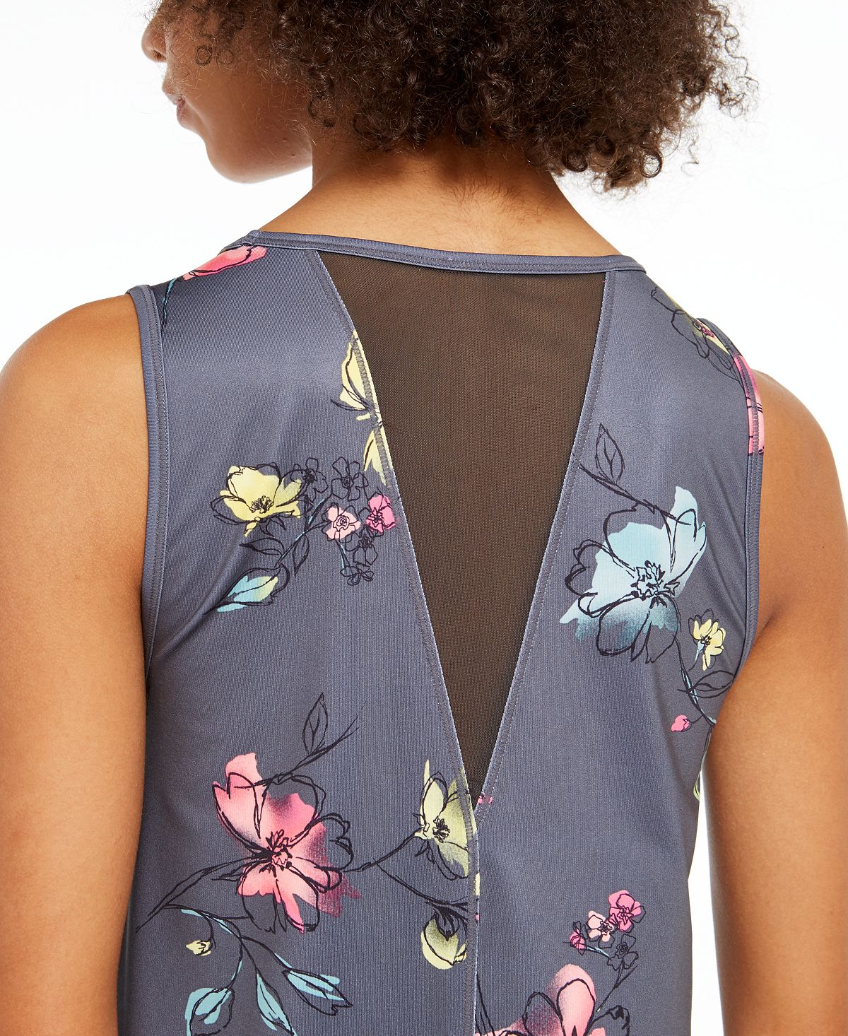 Camiseta regata feminina Ideology Fitness Workout cinza tamanho P