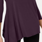 Camiseta feminina Alfani assimétrica manga 3/4 roxa tamanho P