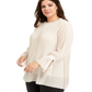 Blusa plissada plus size feminina Alfani bege tamanho 0X