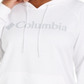 Moletom com capuz feminino Columbia French Terry com estampa de logotipo, branco, tamanho 1X