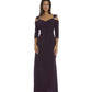 Vestido de noite feminino DressBarn com recortes nos ombros, roxo, tamanho 12